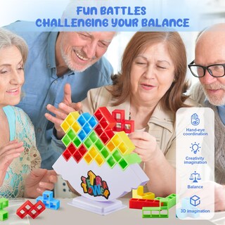 Foto 6 | Foto 6 | Juego De Mesa Apilable Tetra Tower Game Usoway De 48 Piezas - Venta Internacional.