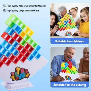 Foto 7 | Foto 7 | Juego De Mesa Apilable Tetra Tower Game Usoway De 48 Piezas - Venta Internacional.