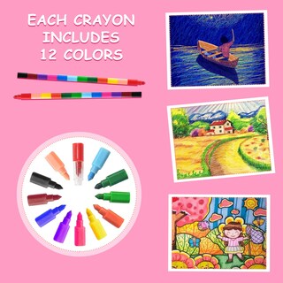 Foto 2 | Foto 2 | Paquete De 20 Crayones Apilables Kindpack De 12 Colores Arcoíris Para Diy - Venta Internacional.