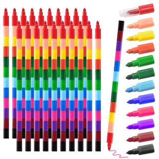 Foto 3 | Foto 3 | Paquete De 20 Crayones Apilables Kindpack De 12 Colores Arcoíris Para Diy - Venta Internacional.
