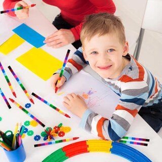 Foto 7 | Foto 7 | Paquete De 20 Crayones Apilables Kindpack De 12 Colores Arcoíris Para Diy - Venta Internacional.