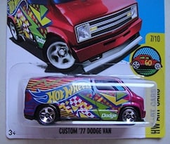 Toy Hot Wheels Art Cars 7/10 Custom Dodge 77 Van 197/250 - Venta Internacional.