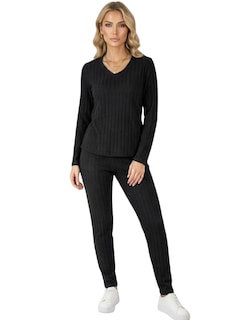 Foto 1 | Foto 1 | Conjunto Blusa Manga Larga y Pants Conj-0116 Negro