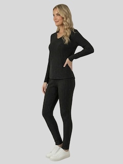 Foto 4 | Foto 4 | Conjunto Blusa Manga Larga y Pants Conj-0116 Negro