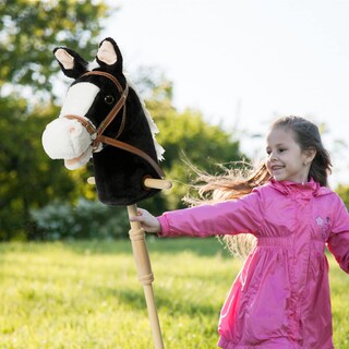 Foto 3 | Foto 3 | Caballo De Peluche Hollyhome Outdoor Con Ruedas De Madera De 36 Cm - Venta Internacional.