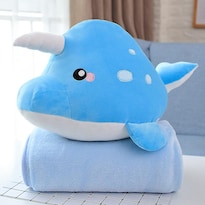 Almohada De Peluche Con Forma De Ballena Con Manta Para Niños - Venta Internacional.