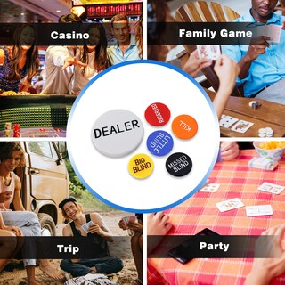 Foto 6 | Foto 6 | Set De Botones Para Dealer De Póker Gse Ciega Pequeña Ciega Grande Kill - Venta Internacional.