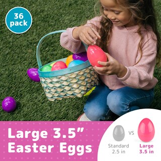 Foto 2 | Foto 2 | Huevos De Pascua De Plástico Prextex De 3.5 Pulgadas Sin Relleno 36 Unidades Para Niños - Venta Internacional.