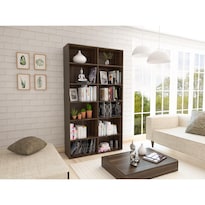 Librero Taira Nogal Virtual Muebles