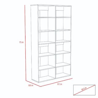 Foto 6 | Foto 6 | Librero Taira Nogal Virtual Muebles