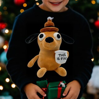 Foto 6 | Foto 6 | Juguete De Peluche Tavashome This Is Fine Dog 11 Pulgadas Divertido Café - Venta Internacional.