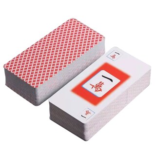 Foto 7 | Foto 7 | Juego De Cartas Mahjong Yuqi Shop Rojo Impermeable De Pvc - Venta Internacional.