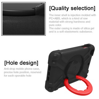 Foto 6 | Foto 6 | Funda Para Tablet Akabeila Para Apple Ipad Mini 1/2/3 Negro+rojo - Venta Internacional.