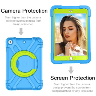 Foto 2 | Foto 2 | Funda Para Tablet Akabeila Para Apple Ipad 7/8/9 De 10.2 Pulgadas Azul+verde - Venta Internacional.