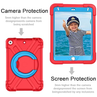 Foto 2 | Foto 2 | Funda Para Tablet Akabeila Para Apple Ipad Mini 4/5 Roja+azul - Venta Internacional.