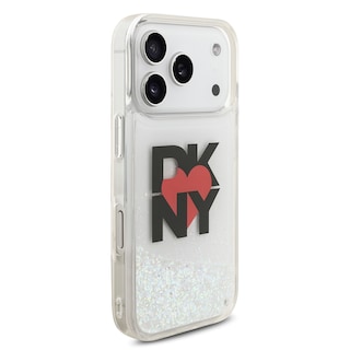 Foto 4 | Foto 4 | Funda Dkny Glitter Con Logo De Corazón Iphone 17 Pro Blanco