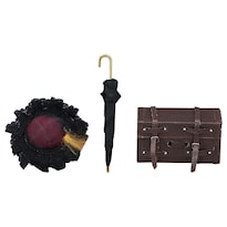Minimaleta Decorativa Con Forma De Casa De Muñecas Paraguas Y Sombrero Escala 1/12 - Venta Internacional.