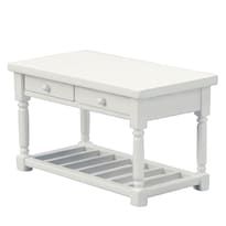 Mesa De Madera En Miniatura Dollhouse Escala 1:12 Blanca - Venta Internacional.