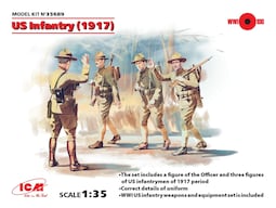 Kit De Modelo De Figura Icm Icm35689 Infantería De Ee.uu. 1/35 (1917) - Venta Internacional.