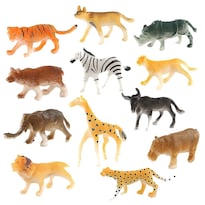 Juego De 12 Figuras De Toy Wild Animals Jungle Zoo Para Niños - Venta Internacional.