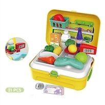 Pretend Playset Supermarket Para Niños Con 21 Piezas De Comida - Venta Internacional.