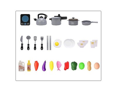 Foto 4 | Foto 4 | Juego De Juguetes Imaginarios De Cocina Para Niños Con 28 Piezas Y Bolsa De Almacenamiento - Venta Internacional.