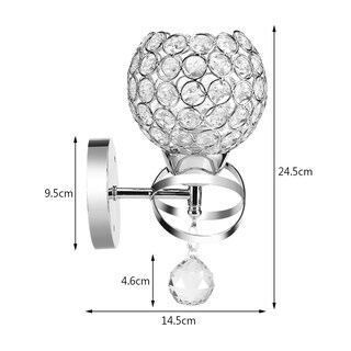 Foto 2 | Foto 2 | Lámpara De Pared Moderno Con Pantalla De Cristal E27 Zerone - Venta Internacional.