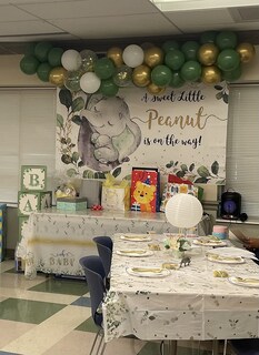 Foto 3 | Foto 3 | Telón De Fondo Avezano Greenery Elephant Baby Shower 210 X 150 Cm - Venta Internacional.