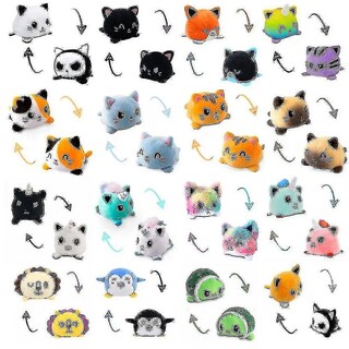 Foto 2 | Foto 2 | Muñeca Plegable De Doble Cara Con Forma De Gato Gato Unicornio Juguete De Peluche 20 Cm - Venta Internacional.