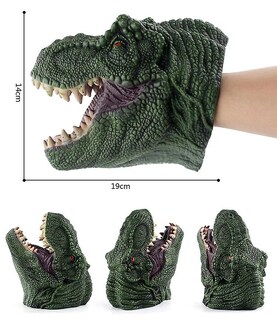 Foto 2 | Foto 2 | Maqueta De Marioneta De Mano Con Forma De Dinosaurio De Goma Blanda 14 X 19 Cm - Venta Internacional.