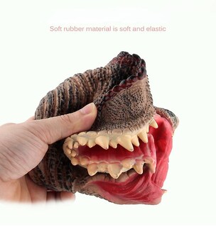 Foto 4 | Foto 4 | Maqueta De Marioneta De Mano Con Forma De Dinosaurio De Goma Blanda 14 X 19 Cm - Venta Internacional.