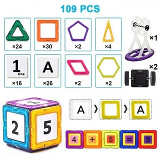 Foto 2 | Foto 2 | Juguetes Con Bloques Magnéticos 3d 109 Unidades Para Niños De 3 A 12 Años - Venta Internacional.