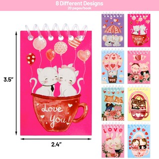 Foto 2 | Foto 2 | Miniblocs De Notas Para El Día De San Valentín Fancy Land Para Niños 48 Unidades - Venta Internacional.