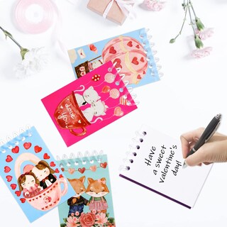 Foto 4 | Foto 4 | Miniblocs De Notas Para El Día De San Valentín Fancy Land Para Niños 48 Unidades - Venta Internacional.