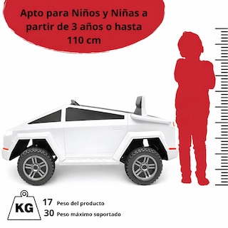 Foto 4 | Foto 4 | Montable Eléctrico Orbic Toys Cybertruck Br2102b Batería 12v Blanco