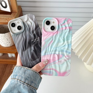 Foto 3 | Foto 3 | Funda De Teléfono Plisada Con Ondulaciones De Agua Para Iphone 14 Pro - Venta Internacional.
