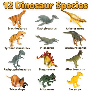 Foto 2 | Foto 2 | Figuras De Dinosaurios Prextex 25 Cm 12 Juguetes De Plástico De 3 A 5 Años O Más - Venta Internacional.