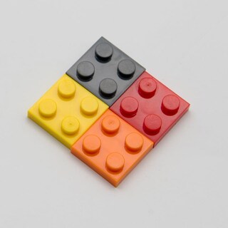 Foto 2 | Foto 2 | Placas De Construcción Plwooyur Clásicas Rojas 2x2 100 Piezas - Venta Internacional.