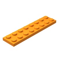 Placas De Construcción Plwooyur Clásicas Naranja 2x8 100 Piezas - Venta Internacional.