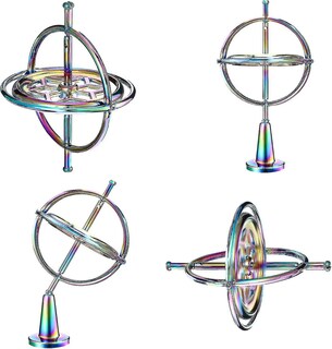 Foto 1 | Foto 1 | Juguete De Equilibrio Con Trompa Giratoria Antigravedad De Metal Con Giroscopio - Venta Internacional.