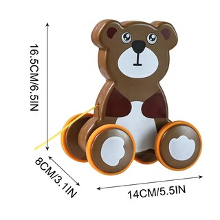 Foto 3 | Foto 3 | Arrastre Conductor De Juguete Cuerda Para Tirar De Un Coche De Animales Para Niños - Venta Internacional.