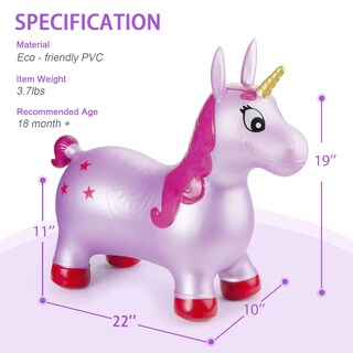 Foto 3 | Foto 3 | Juguete Inflable Para Montar Animales Inpany Pink Unicorn Hopper - Venta Internacional.