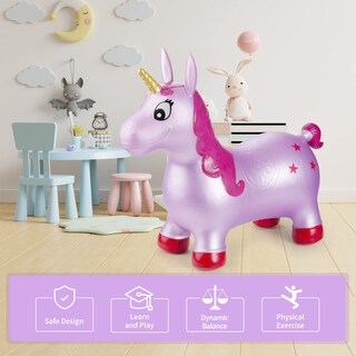 Foto 4 | Foto 4 | Juguete Inflable Para Montar Animales Inpany Pink Unicorn Hopper - Venta Internacional.