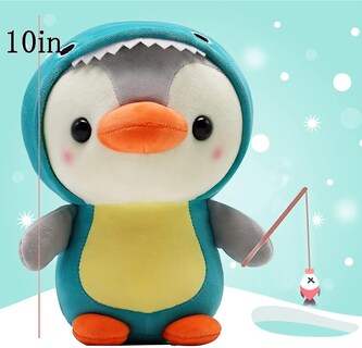 Foto 1 | Foto 1 | Pingüino Dinosaurio De Peluche De 25 Cm Con Abrigo De Felpa Supersuave - Venta Internacional.