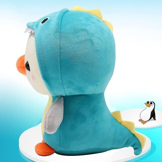 Foto 3 | Foto 3 | Pingüino Dinosaurio De Peluche De 25 Cm Con Abrigo De Felpa Supersuave - Venta Internacional.