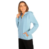Chamarra De Fleece Para Mujer Con Bolsillos Y Gorro Integrado Greenlander Azul