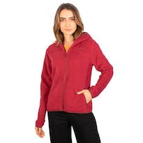 Chamarra De Fleece Para Mujer Con Bolsillos Y Gorro Integrado Greenlander Vino