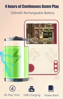 Foto 4 | Foto 4 | Consola De Juegos Portátil Yoidesu Mini De 2.4 Pulgadas Con 500 Juegos - Venta Internacional.