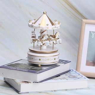 Foto 4 | Foto 4 | Carrusel Pequeño Carrusel Con 4 Caballos Para Niños Con Caja De Música - Venta Internacional.