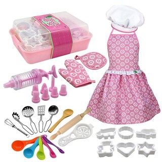 Foto 1 | Foto 1 | Set De Delantal Para Niños Kit De Cocina Y Repostería Juego De Rol - Venta Internacional.
